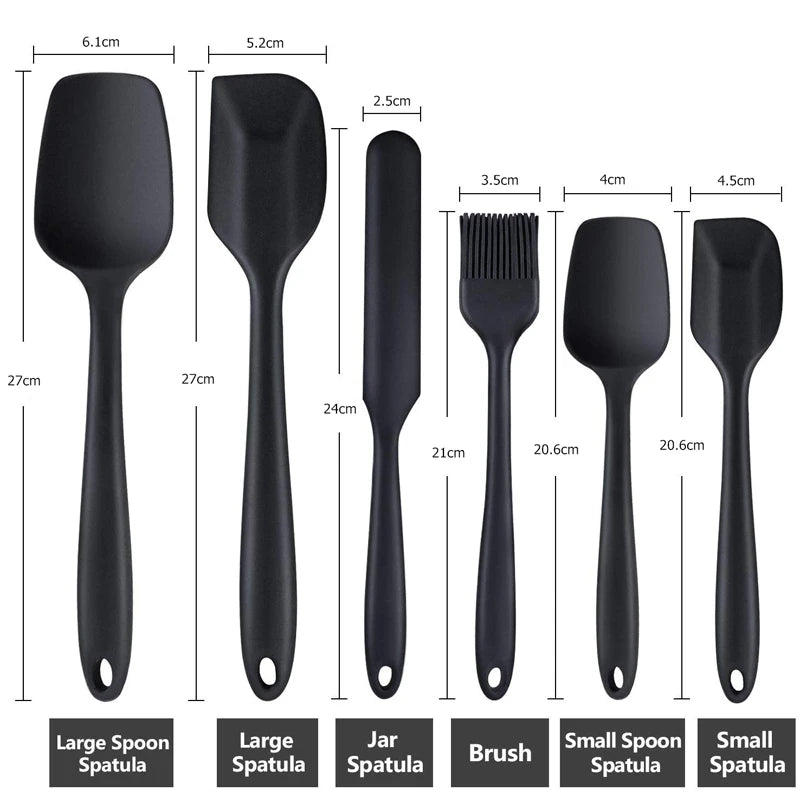 Lot de 6 spatules en silicone.